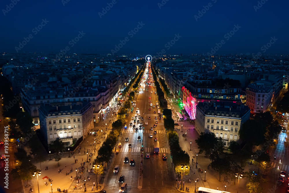 Champs Elysees from above