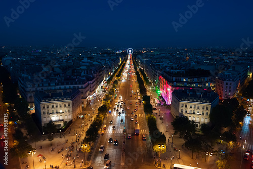 Champs Elysees from above photo