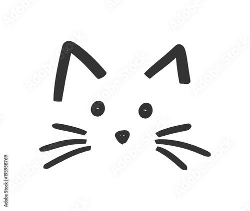 Photo Cute cat face icon