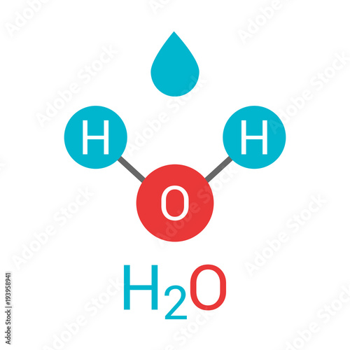 Fototapeta Naklejka Na Ścianę i Meble -  Water molecule H2O