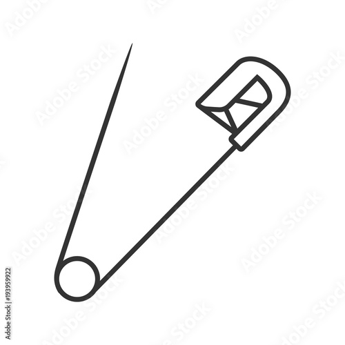 Safety pin linear icon