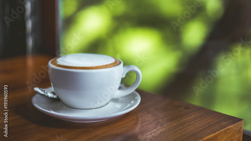 Hot Cappuccino Coffee With Milk Foam
