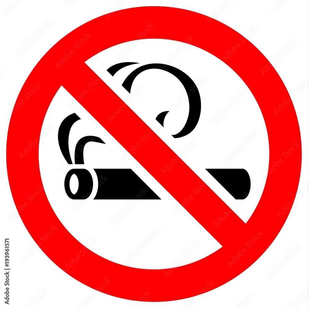 Prohibition red sign Prohibition red sign