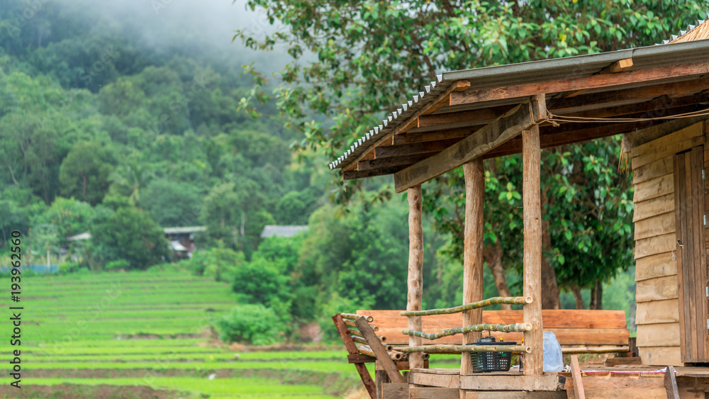 Naklejka premium Green View Cottage