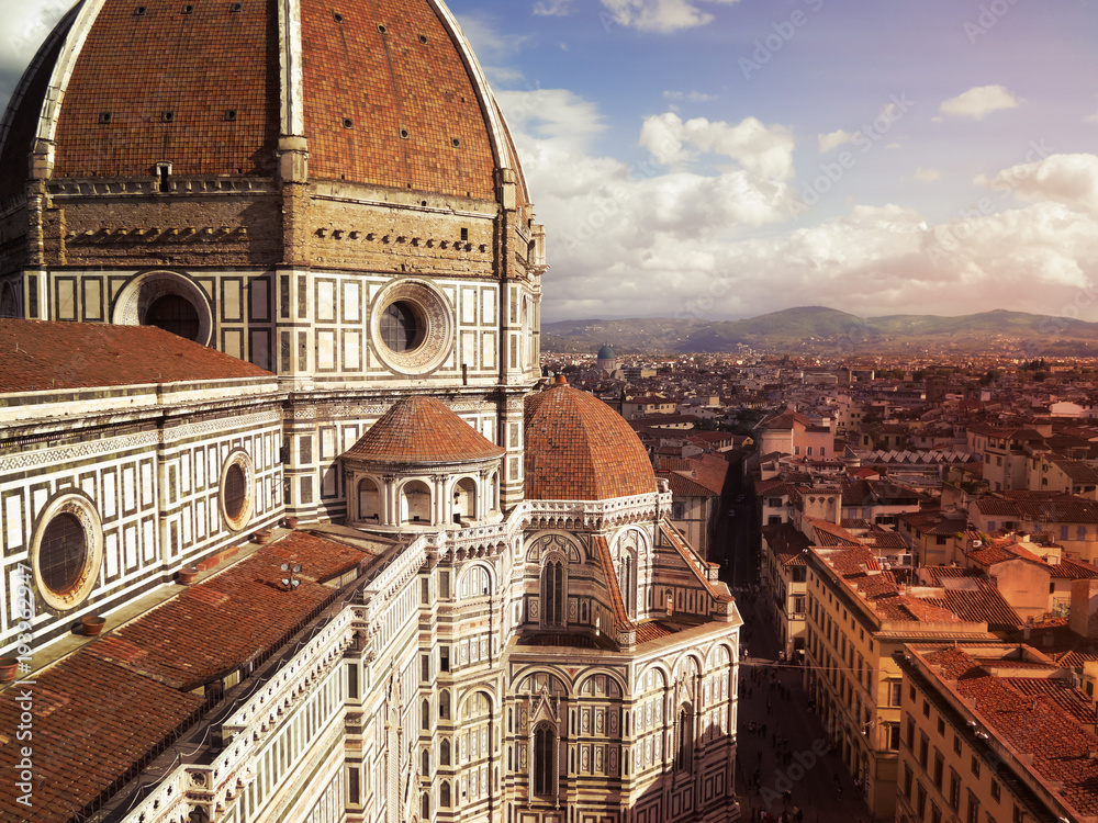 Fototapeta premium Basilica di Santa Maria del Fiore. Basilica of Saint Mary of the Flower. Florence, Italy. Florence Duomo.
