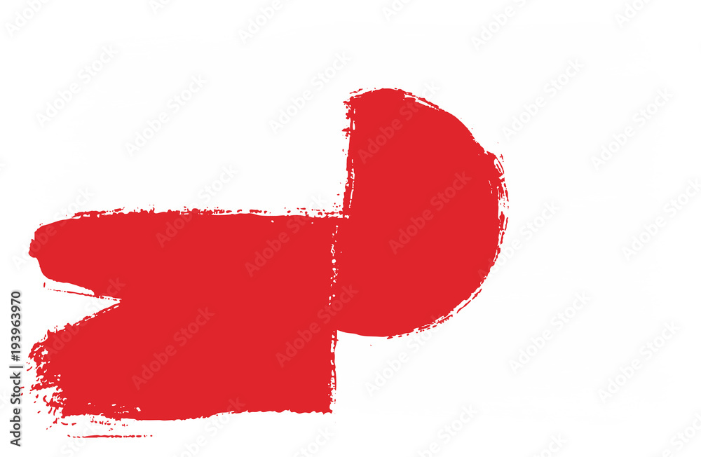 Poland Flag & Japan Flag Vector Hand Painted with Rounded Brush Poland Flag & Japan Flag Vector Hand Painted with Rounded Brush