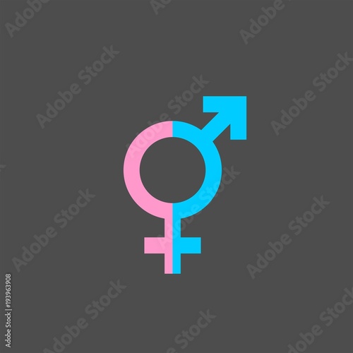 Gender flat vector icon	