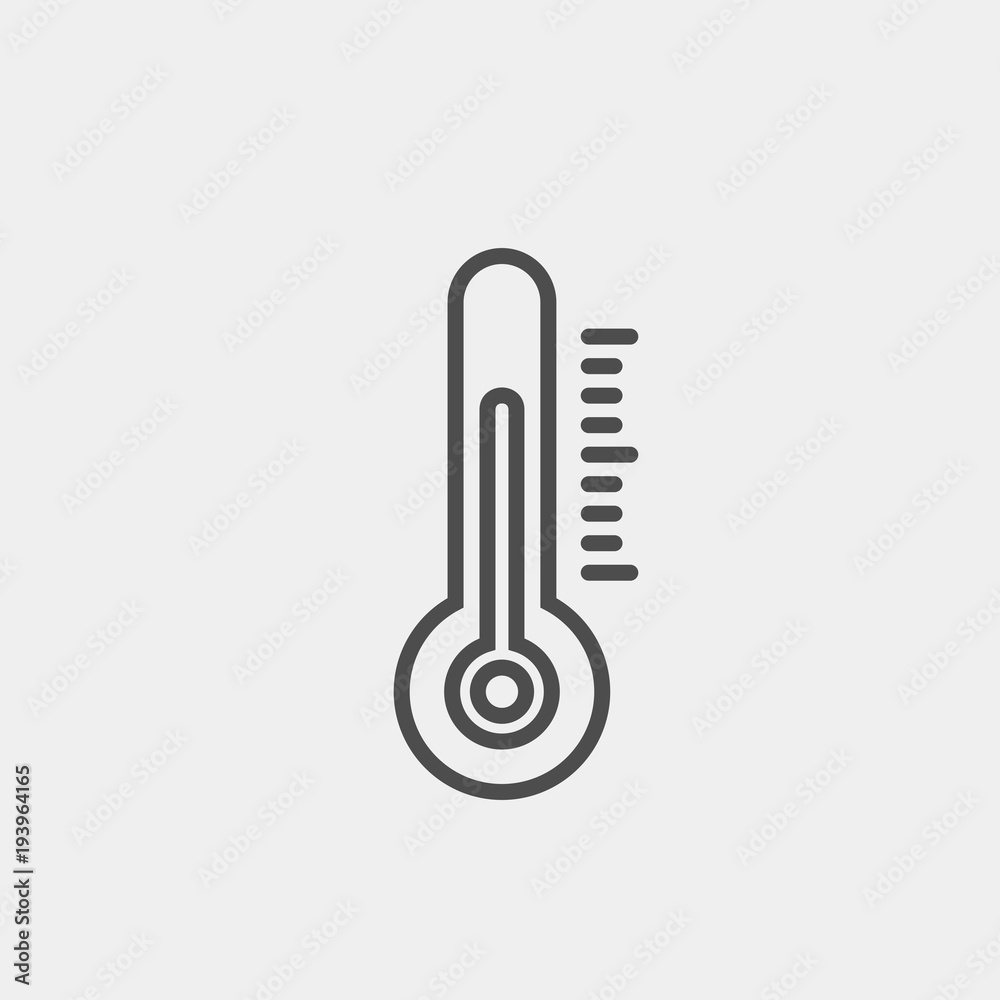 Thermometer flat vector icon. Temperature flat vector icon