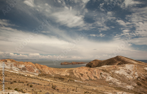 Great view from isla del sol over the Titicaca lake