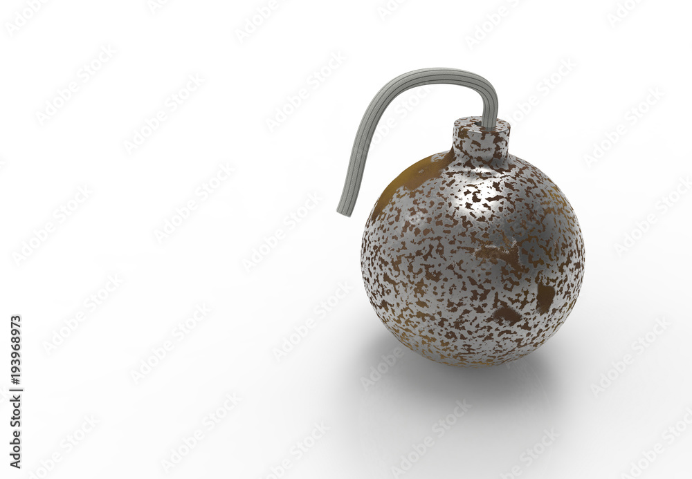 cannon ball with a burning wick. 3D rendering. cannon ball with a burning wick. 3D rendering.