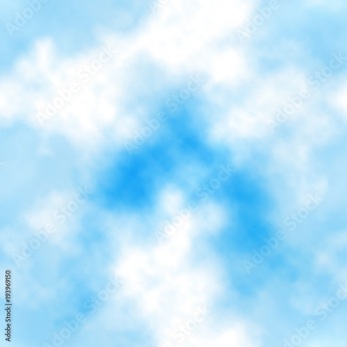 Blue sky clouds seamless tile