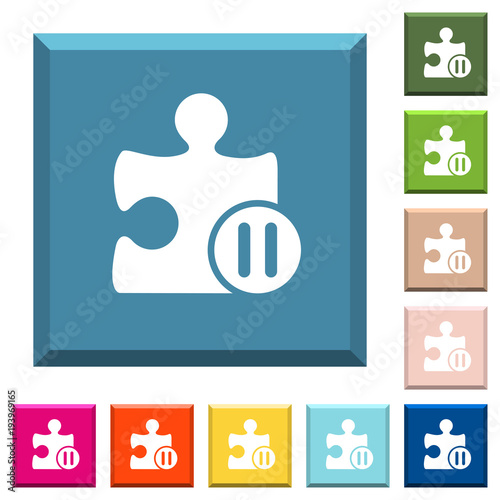 Pause plugin white icons on edged square buttons