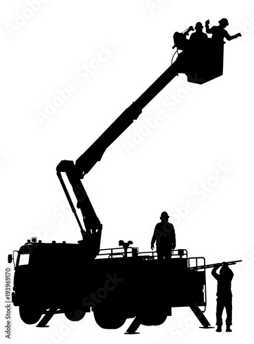 Emergency vehicle silhouette