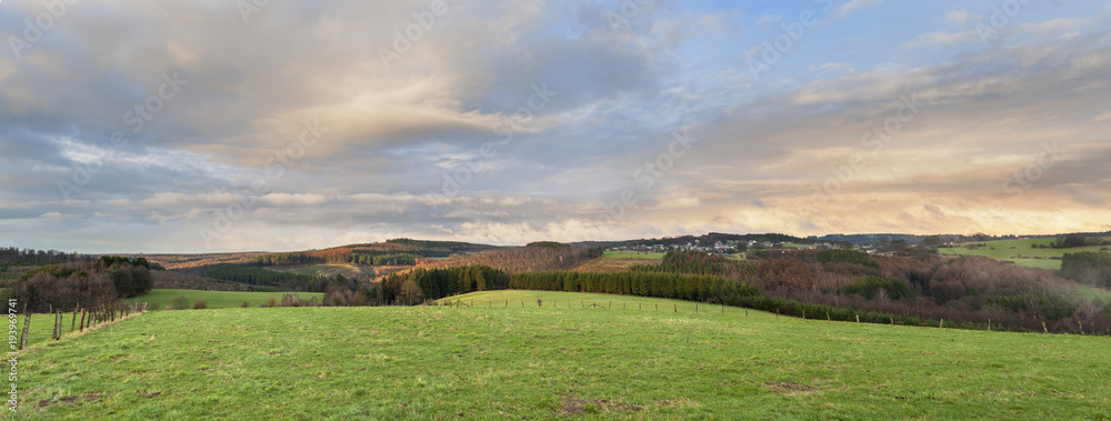 View on Patignies village in the Belgian Ardennes.