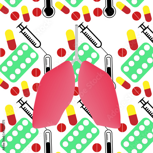 Healthy and healthy lungs.