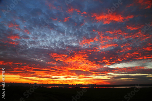 sunset over the rtown photo