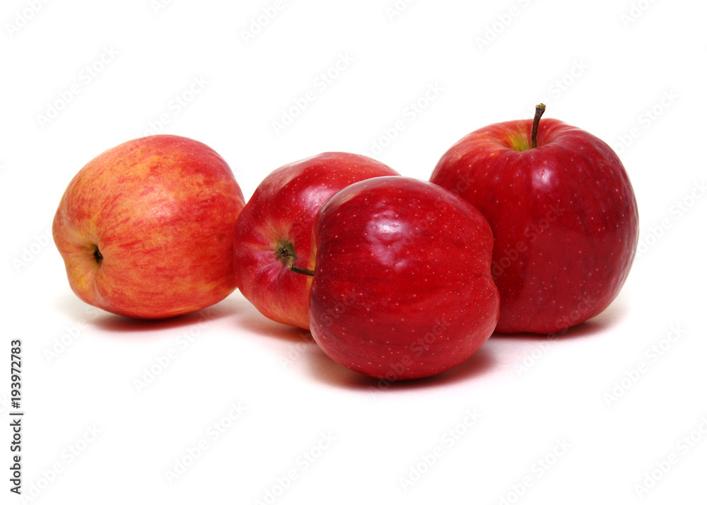 Red apple on white Red apple on white