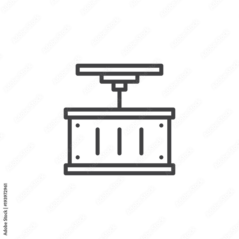 Shipping container outline icon. linear style sign for mobile concept and web design. Cargo Container simple line vector icon. Symbol, logo illustration. Pixel perfect vector graphics Shipping container outline icon. linear style sign for mobile concept and web design. Cargo Container simple line vector icon. Symbol, logo illustration. Pixel perfect vector graphics