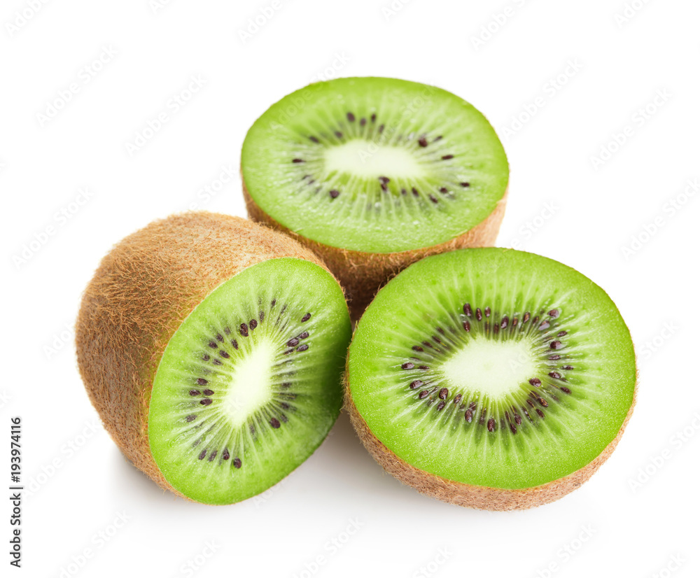 slice of kiwi isolated on white background slice of kiwi isolated on white background