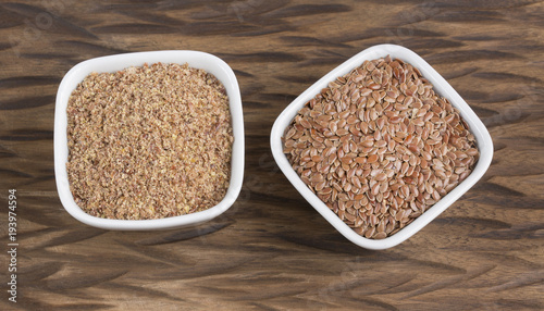 Ground flaxseed organic seeds - Linum usitatissimum