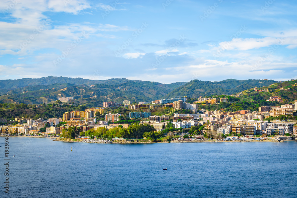 Panoramic view of Messina coastline.