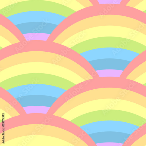 Seamless pattern with rainbow © zhart