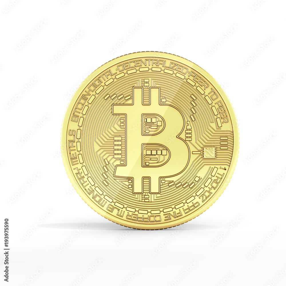 Bitcoin 3D isometric Physical bit coin in gold Digital currency Cryptocurrency Golden coin with symbol isolated on white background 3d render illustration Bitcoin 3D isometric Physical bit coin in gold Digital currency Cryptocurrency Golden coin with symbol isolated on white background 3d render illustration