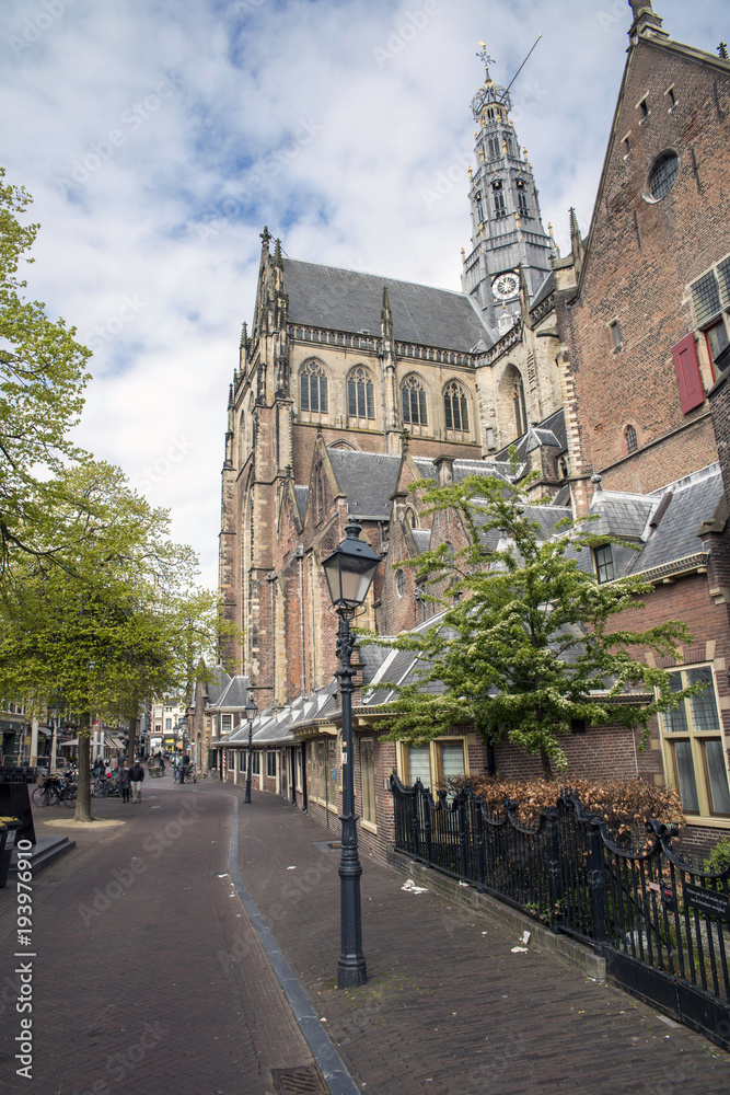 St. Bavo church in the center of Haarlem, Netherlands