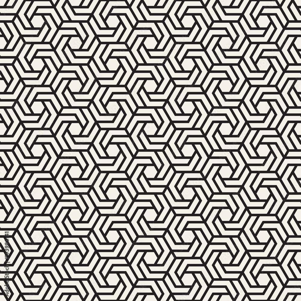 Vector seamless lattice pattern. Modern stylish texture with monochrome trellis. Repeating geometric grid. Simple design background. 