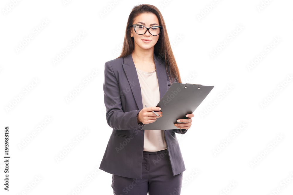 Portrait of young Asian businesswoman with eyeglasses Portrait of young Asian businesswoman with eyeglasses