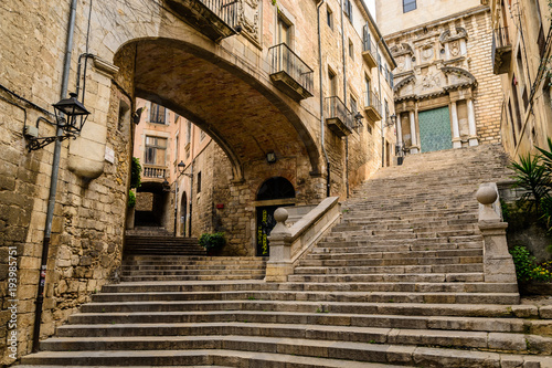 The old city of Girona  Spain