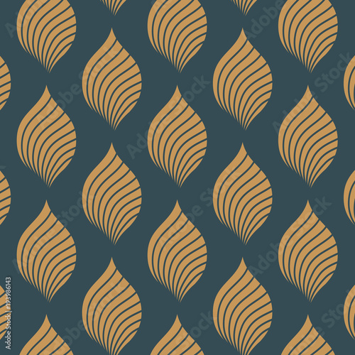 Beautiful oriental pattern of abstract lotus flower and green decorative border. Vector illustration. pattern is on swatches panel.