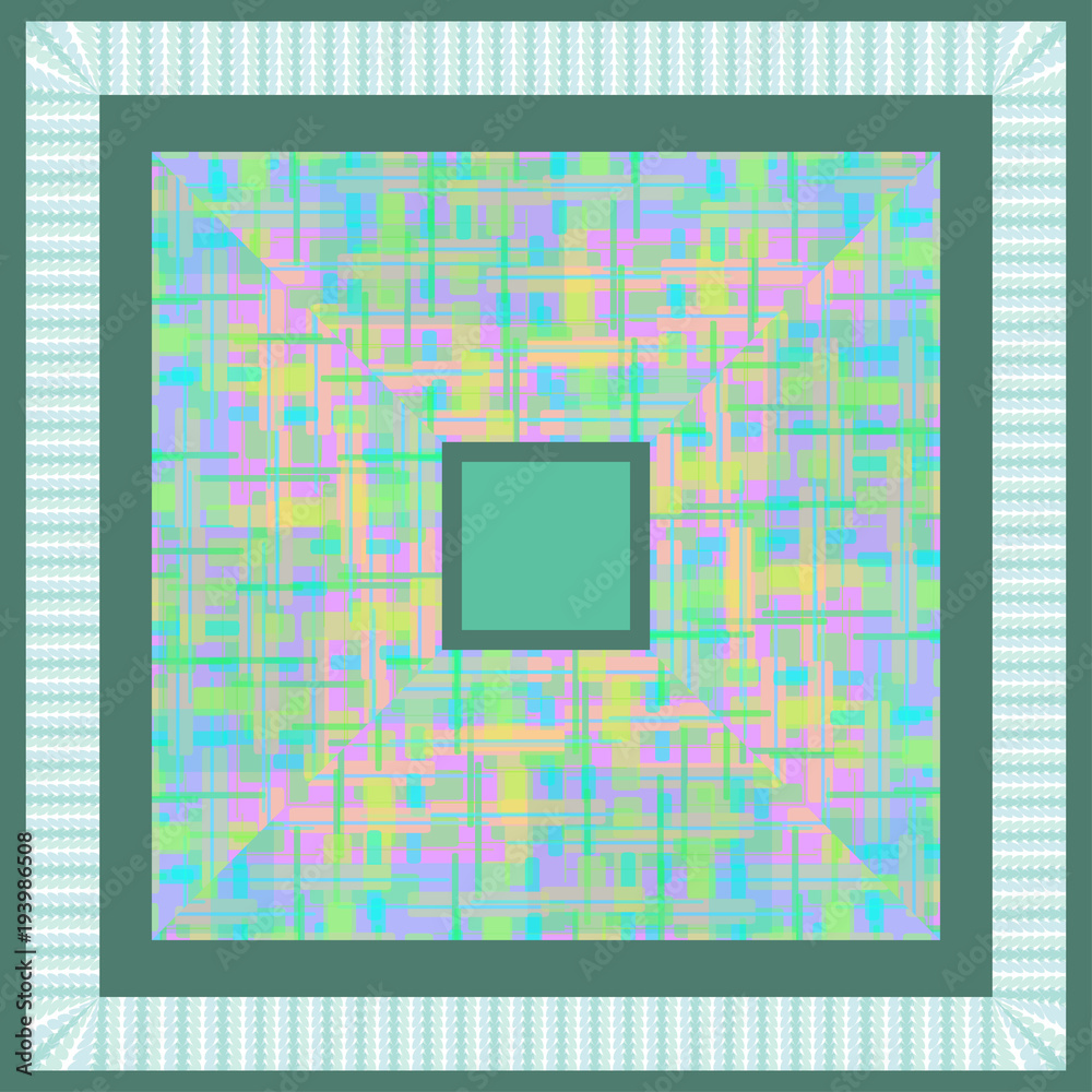 ОсноVector geometric abstract pattern for design of silk handkerchiefs, panel, background. ОсноVector geometric abstract pattern for design of silk handkerchiefs, panel, background.