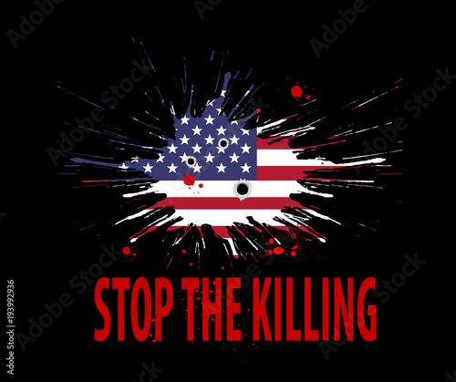 Stop the killing. Vector anti terrorism illustration