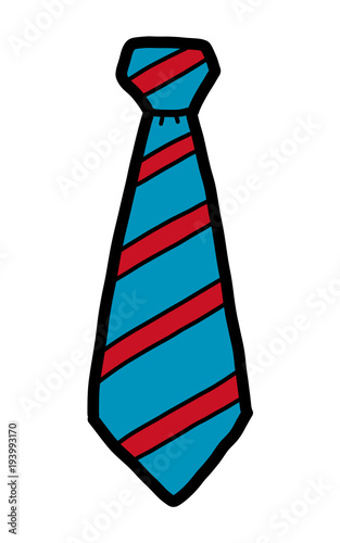 necktie / cartoon vector and illustration, hand drawn style, isolated on white background.