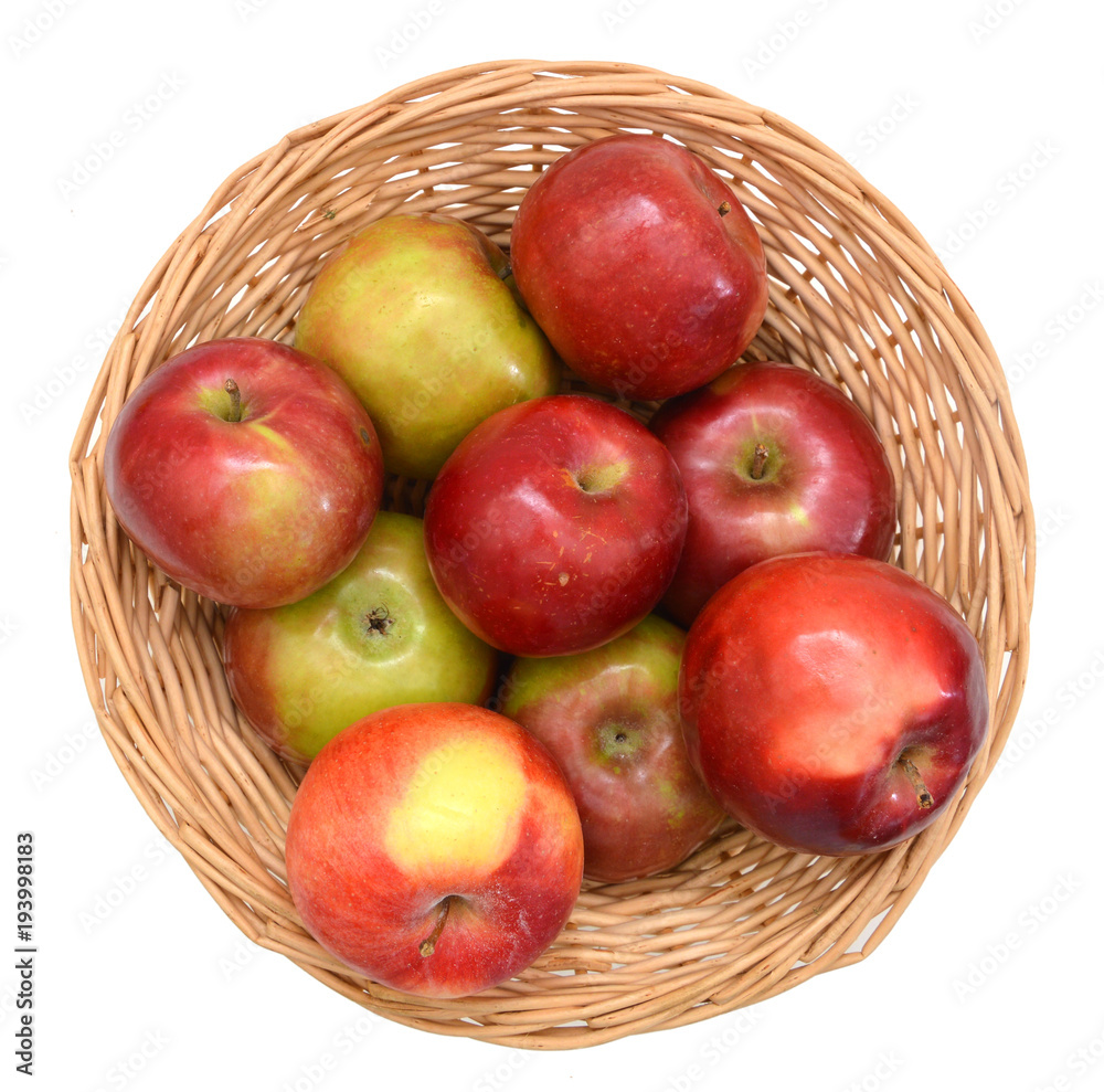Red apples in the basket Red apples in the basket