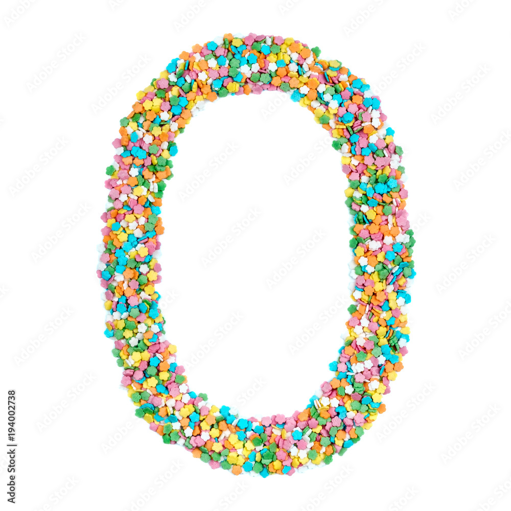 English alphabet letters, numerals and symbols made of little candies English alphabet letters, numerals and symbols made of little candies