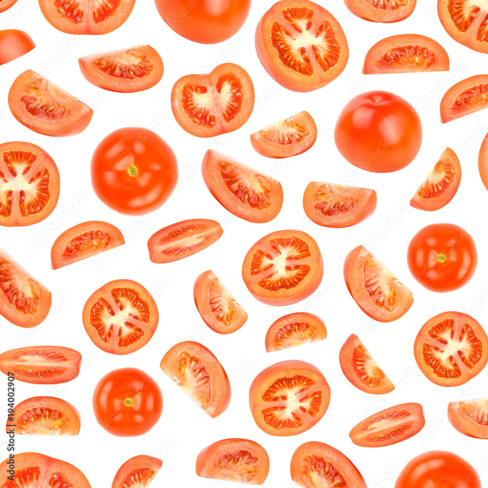 Fresh red tomato photographic pattern