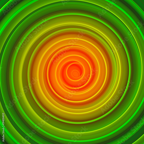 Orange and green twisted hy...