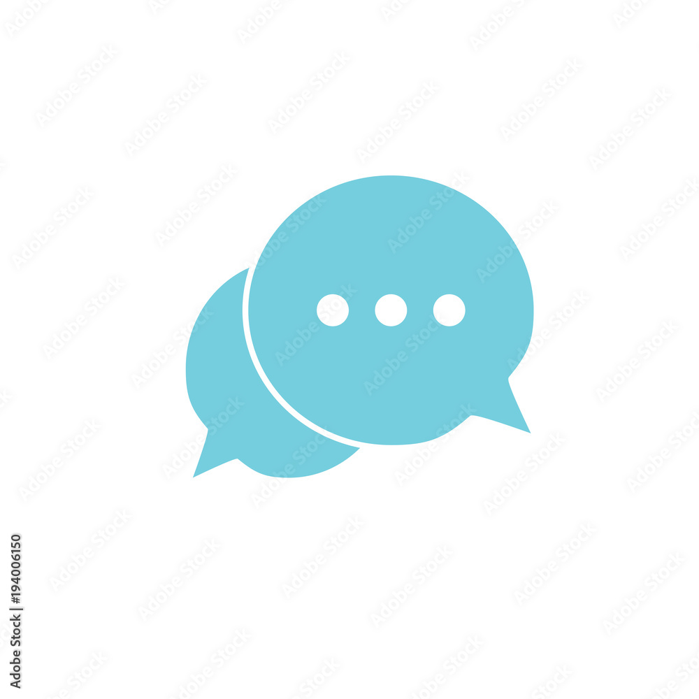 Chat icon, dialog symbol. Flat design. Message sign. Chat bubble Vector illustration. Chat icon, dialog symbol. Flat design. Message sign. Chat bubble Vector illustration.
