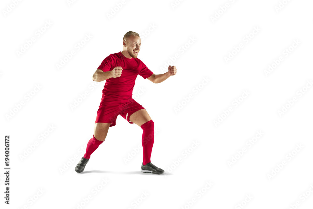 Happiness football player after goal Happiness football player after goal