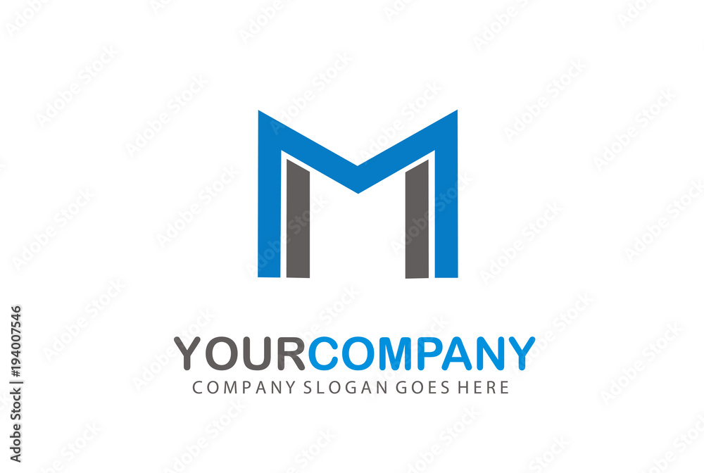 Logo Letter M Flat Design Vector Logo Letter M Flat Design Vector