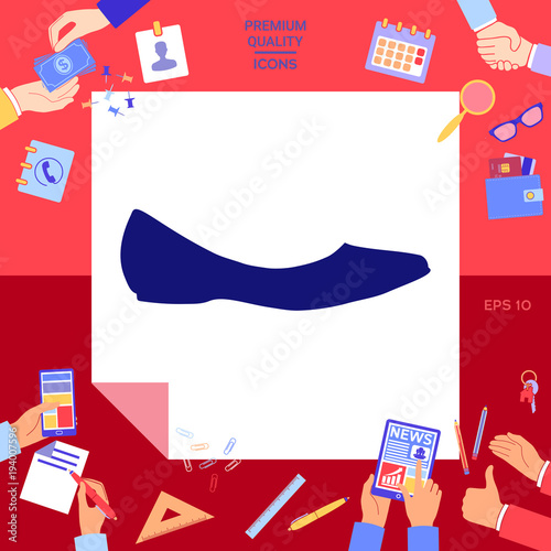 Ballerina flats - women shoe, the silhouette
