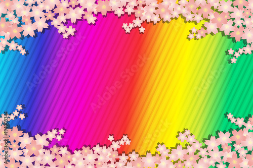 #Background #wallpaper #Vector #Illustration #design #free #free_size #charge_free #colorful #color rainbow,show business,entertainment,party,image 背景素材壁紙,春,桜の花びら,満開,木,さくら,和風,縞模樣,入学式,卒業式,お祝い,祝賀行事,風景