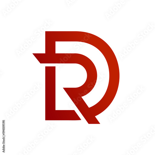 Letter D and R Initial Logo Template