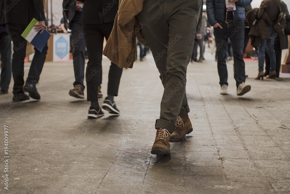 people legs walking and waiting people legs walking and waiting