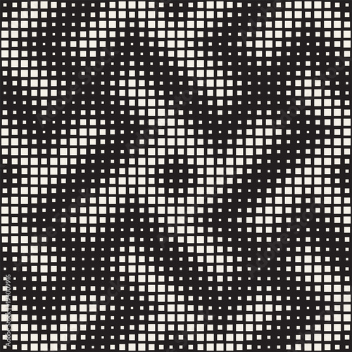 Stylish halftone texture. Endless abstract background with random size shapes. Vector seamless mosaic pattern.