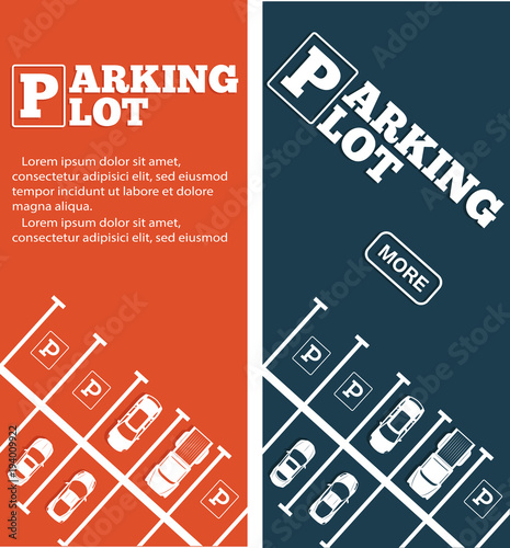 Parking lot flyers in minimalist style