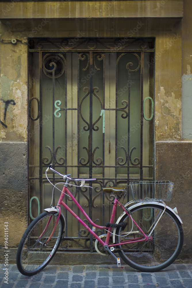 pink bicycle