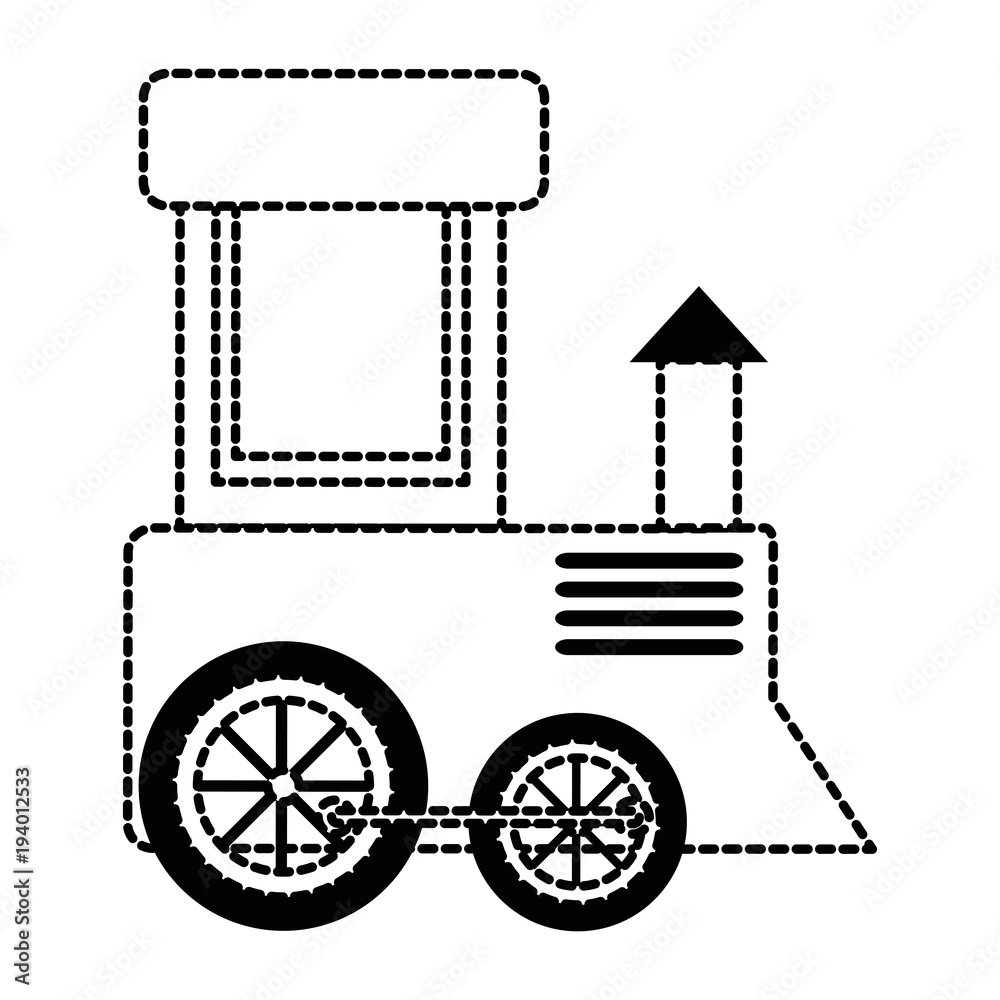 Naklejka premium cute train toy icon vector illustration design